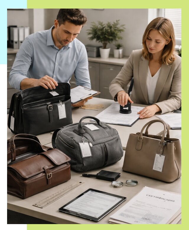 Сертификация сумок в Баксане от 7577 руб. | Алешин-Бкс