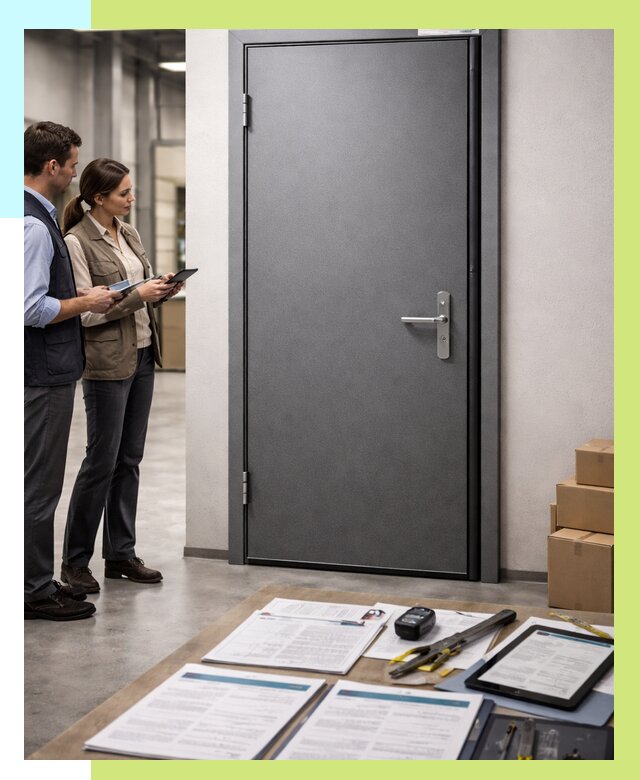 Сертификация противопожарных дверей в Баксане от 9092 р. | Алешин-Бкс